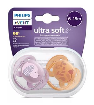 Chupeta Ultra Soft 6 à 18 meses 2 Unidades
