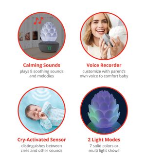 Luminária Multifuncional Acalma Bebê - Suculenta