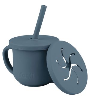 Copo de Silicone 2 em 1 Azul - Infanti