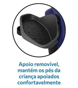 Velobaby Reclinável com Capota Passeio e Pedal Azul Bandeirante