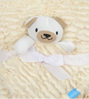 Kit Naninha Cachorrinho e Cobertor Conforto Clingo Creme