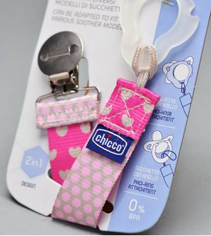Prendedor De Chupeta Fashion Clip Rosa