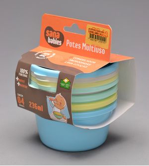 Kit Pote Multiuso 236ml com 4 Unidades   1011