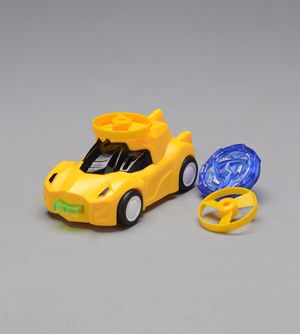 Carrinho Lançador de Disco e Pião Racing Club