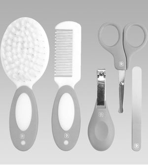 Kit Higiene para Bebê com 5 itens e Nécessaire Cinza - 8901