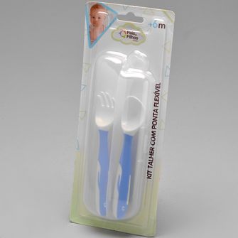 Kit Talher Com Ponta Flexível Azul