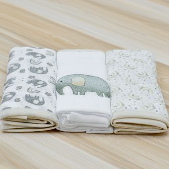 Kit Fralda Composê com Bainha 3 Unidades