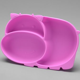 Prato com Ventosa em Silicone - 1132 Rosa