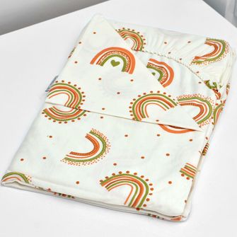 Jogo de Lençol para Mini Berço Arco Íris 103 x 78 cm