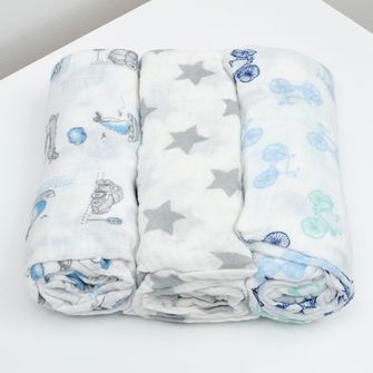 Cueiro Estampado com 3 Peças - 1544