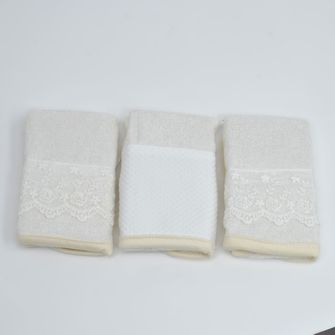 Kit Toalha de Boca com 3 Unidades
