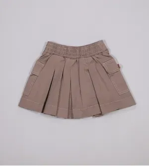 Saia Short Sarja Pregas e Bolsos