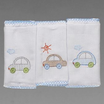 Kit Babete Bordada com 3 Peças - 1524