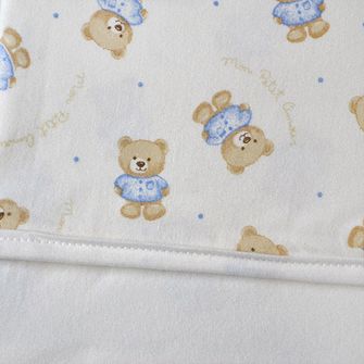Cueiro Malha Petit Azul com 2 Peças