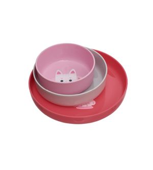Kit Pratos com Ventosa 3 Peças Gato Mia - Kouii