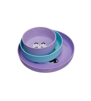 Kit Pratos com Ventosa 3 Peças Panda Pandi - Kouii