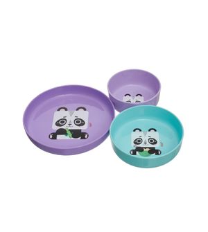 Kit Pratos com Ventosa 3 Peças Panda Pandi - Kouii