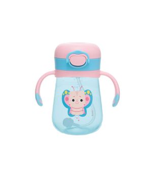 Copo com Alça e Canudo 300ml Borboleta Pipa - Kouii