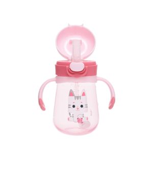 Copo com Alça e Canudo 300ml Gato Mia - Kouii
