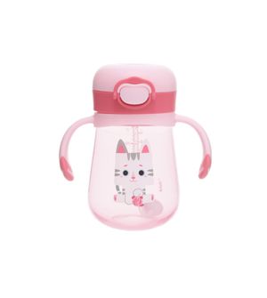 Copo com Alça e Canudo 300ml Gato Mia - Kouii