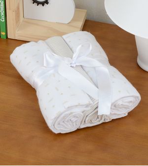 Cueiro Estampado Flanelado Flechas com 3 Peças