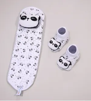 Kit Pantufa e Naninha Panda