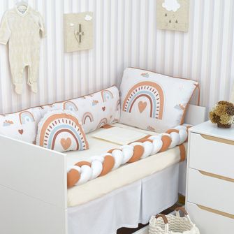 Kit Berço Arco Íris com 7 Peças