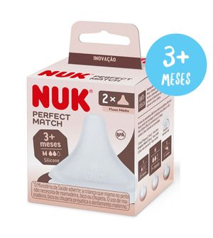 Bico Silicone Perfect Match Fluxo Médio com 2 unidades Nuk