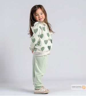 Conjunto Moletom com Capuz Corações