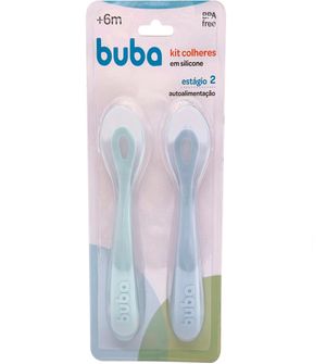 Kit 2 Colheres em Silicone para Auto Alimentação