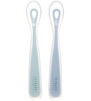 Kit 2 Colheres em Silicone para Introdução Alimentar