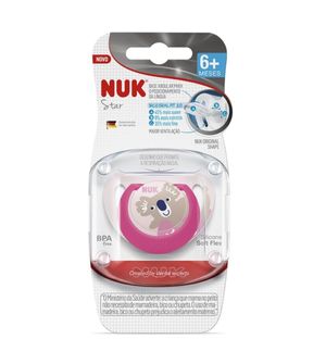 Chupeta 6+ Star NUK - Rosa