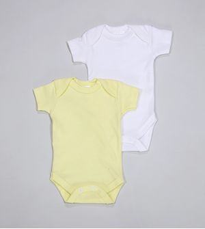 Kit Body Fio Egípcio com 2 unidades Branco/Amarelo - 1104E