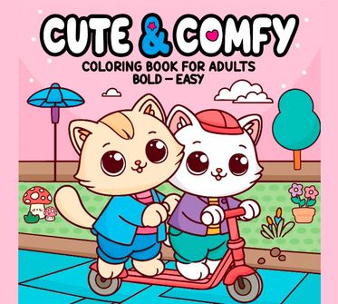 Livro de Colorir Cute & Comfy para Adultos - Passeio