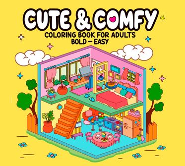 Livro de Colorir Cute & Comfy para Adultos - Casinha