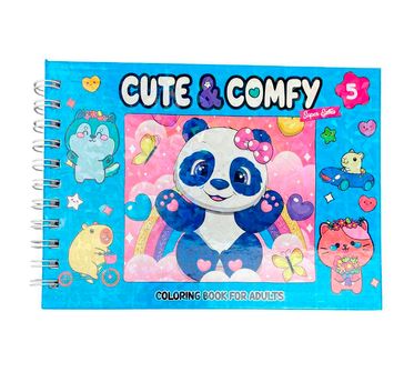 Livro Cute & Comfy para Adultos com Capa Dura Holográfica