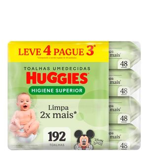 Lenços Umedecidos Higiene Superior Leve 4 Pague 3 Huggies