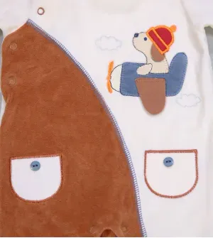 Macacão Plush Cachorrinho Aviador