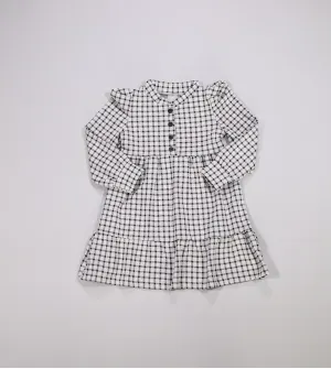 Vestido Manga Longa Xadrez