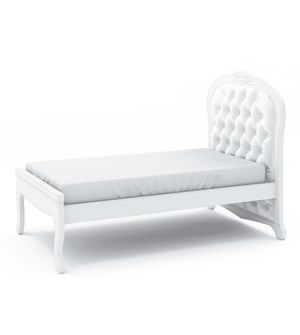 Berço Ópera com Capitonê Suede Blanc