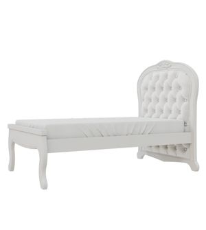 Berço Ópera com Capitonê Suede Blanc