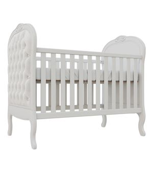 Berço Ópera com Capitonê Suede Blanc