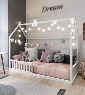 Cama Auxiliar Montessoriana Cinza Puppi Móbile