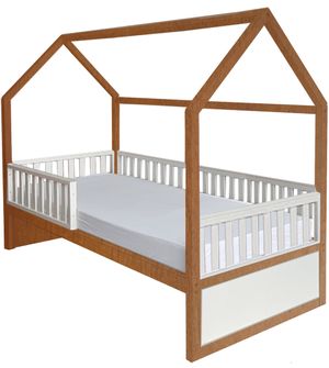 Cama Montessoriana Mel/Branco Puppi Móbile