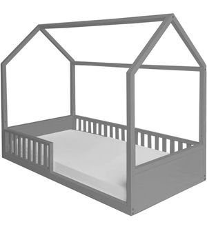 Cama Montessoriana Cinza Puppi Móbile