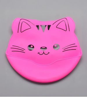 Babador de Silicone com Pega Migalhas  Rosa - 09730