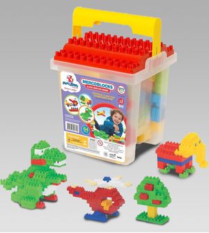 Balde com Blocos de Montar com 64 pçs