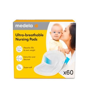 Protetores de Seios Ultra Respiráveis com 60 Unidades Medela