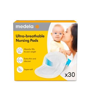 Protetores de Seios Ultra Respiráveis com 30 Unidades Medela