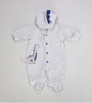 Macacão Plush com Capuz Dino